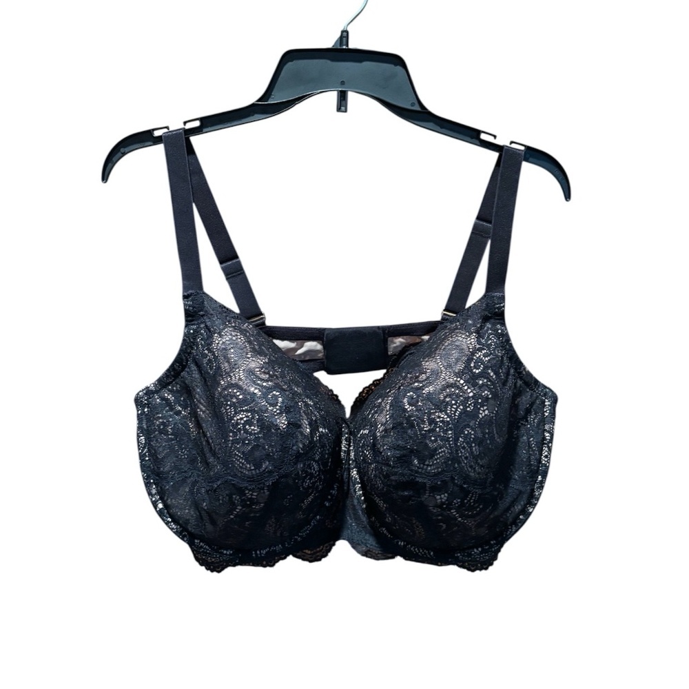 Thirdlove 24/7 Lace Balconette Bra in Black/Nude 42F